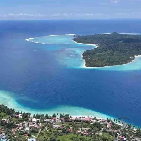 Mentawai Islands aerial view of Tuapajet